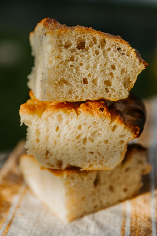 Peach Focaccia with Bacon, Mozzarella, and Honey - Image 2