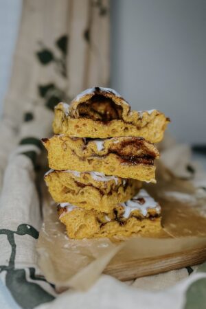 Pumpkin Sourdough Cinnamon Roll Focaccia