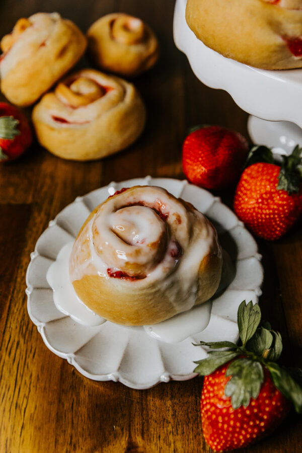 Strawberry Sweet Roll w/ Cream Cheese Icing